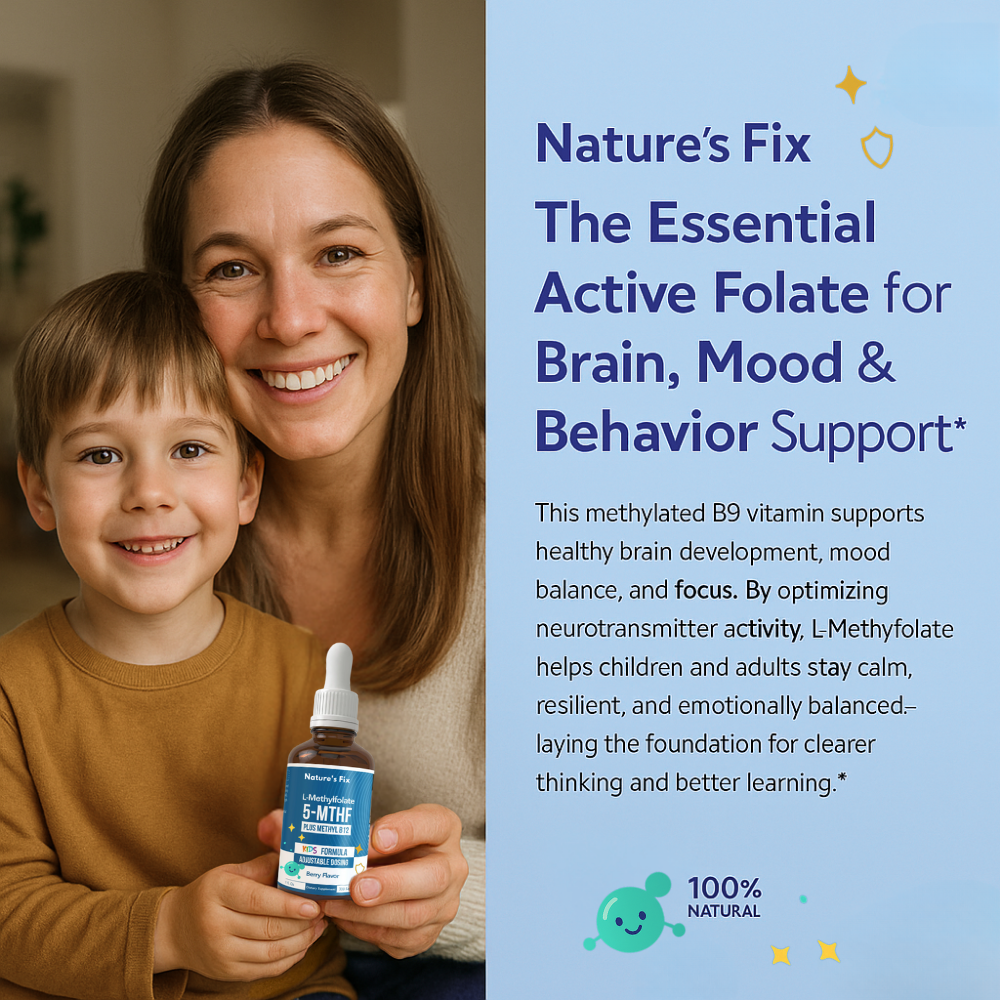 Nature's Fix™ - Kids Methylfolate Plus B12 Cofactor
