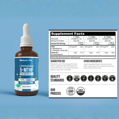 Nature's Fix™ - Kids Methylfolate Plus B12 Cofactor