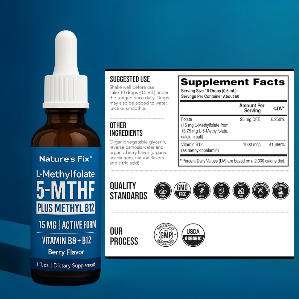 Nature's Fix™ - Liquid Methylfolate Plus B12 Cofactor